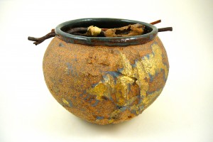 High fired decorative pot